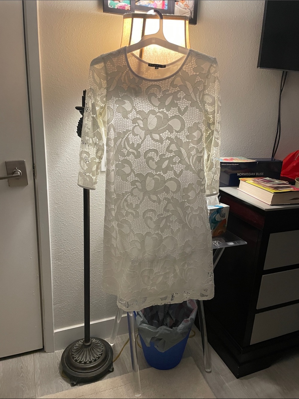 Tiana B. White Floral Lace Mini Dress
